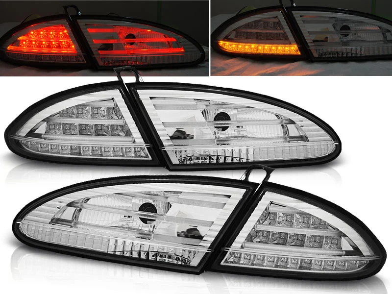 Pilotos Traseros Led Seat Leon 06.05-09 Cromado Led