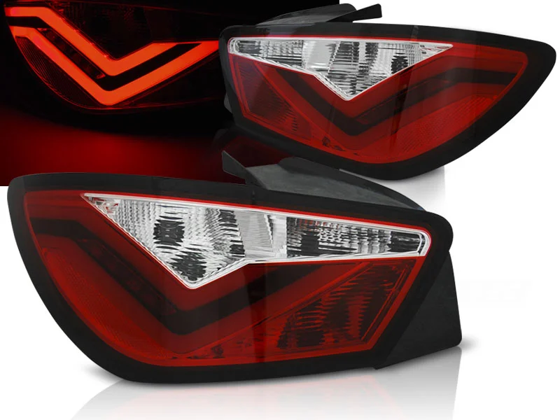 Pilotos Traseros Led Seat Ibiza 6j 3d 06.08-12 Rojo/Blanco Led Bar