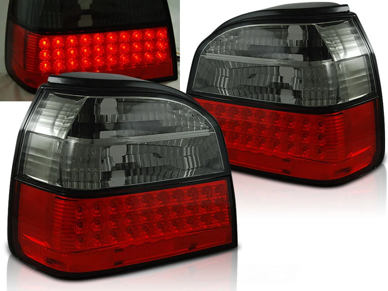 Pilotos Traseros Led Vw Golf 3 09.91-08.97 Rojo Ahumado Led
