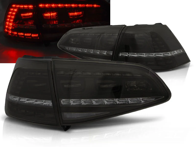 Pilotos Traseros Led Vw Golf 7 13- Ahumado Intermitentes Dinamicos R Look