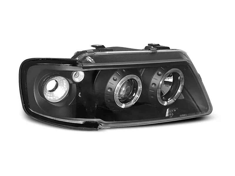 Faros Delanteros Angel Eyes Audi A3 8l 08.96-08.00 Fondo Negro