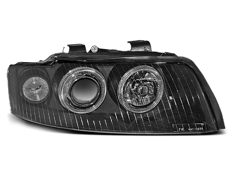 Faros Delanteros Angel Eyes Audi A4 10.00-10.04 Fondo Negro