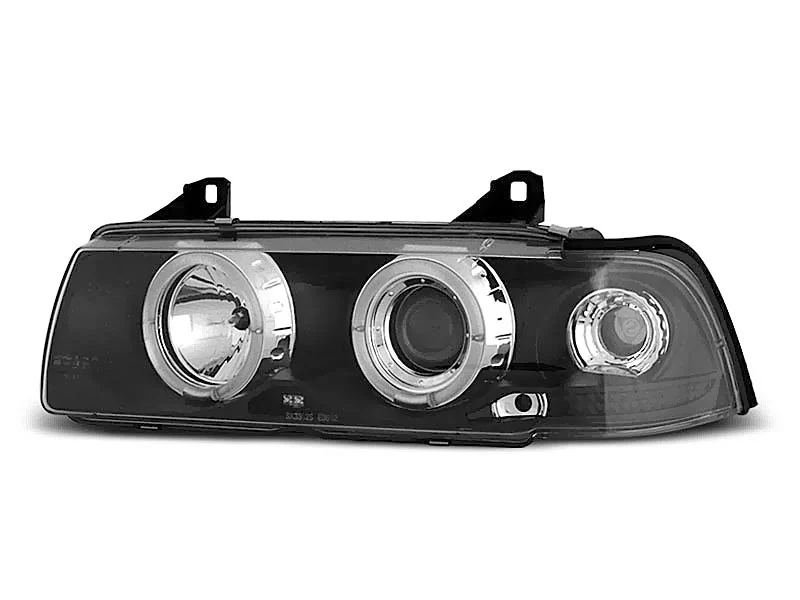 Faros Delanteros Angel Eyes Bmw E36 12.90-08.99 Engel Eyes Negro