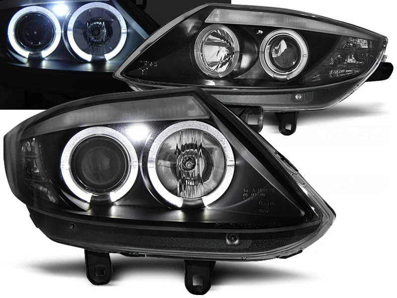 Faros Delanteros Angel Eyes Bmw Z4 E85 E86 02-08 Fondo Negro