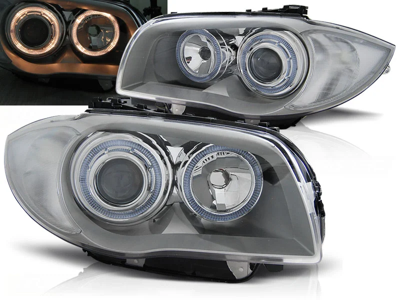 Faros Delanteros Angel Eyes Bmw 1 E87/E81 04-11 Cromado