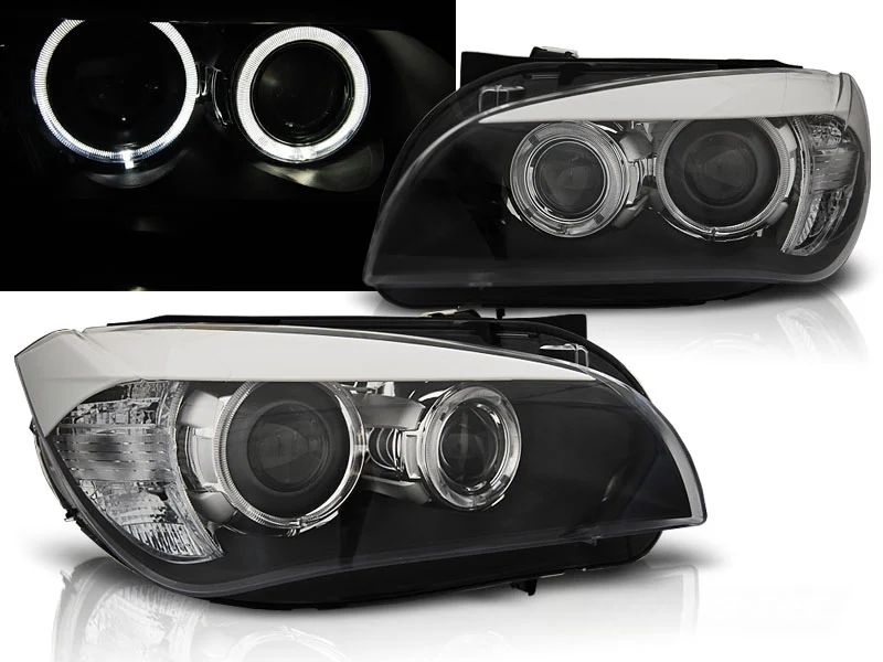 Faros Delanteros Angel Eyes Bmw X1 E84 10.09-07.12 Angel Eyes Led Negro
