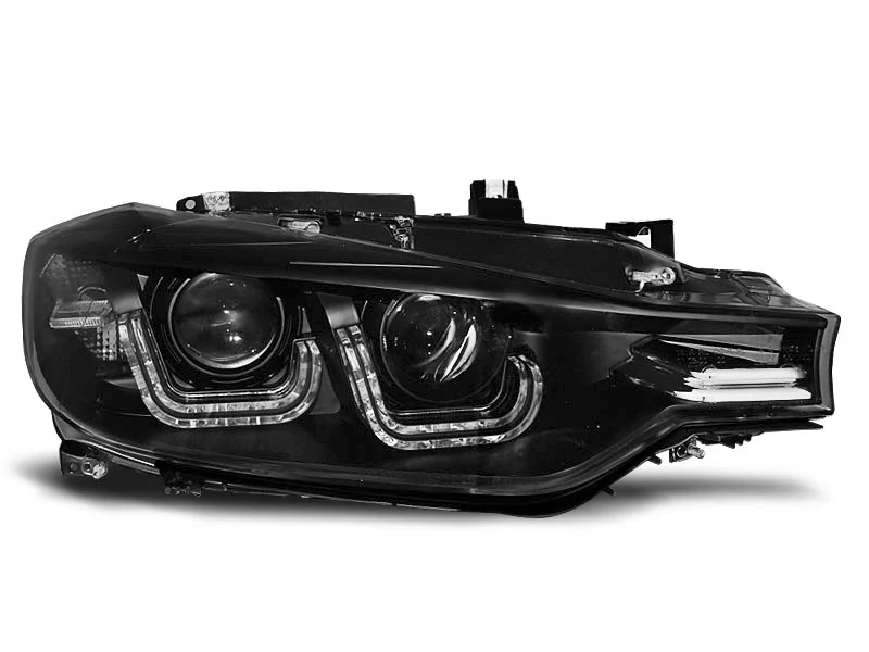 Bmw F30/F31 10.11 - 05.15 Faros Delanteros Luz Diurna Negro U-Led Bar Xenon