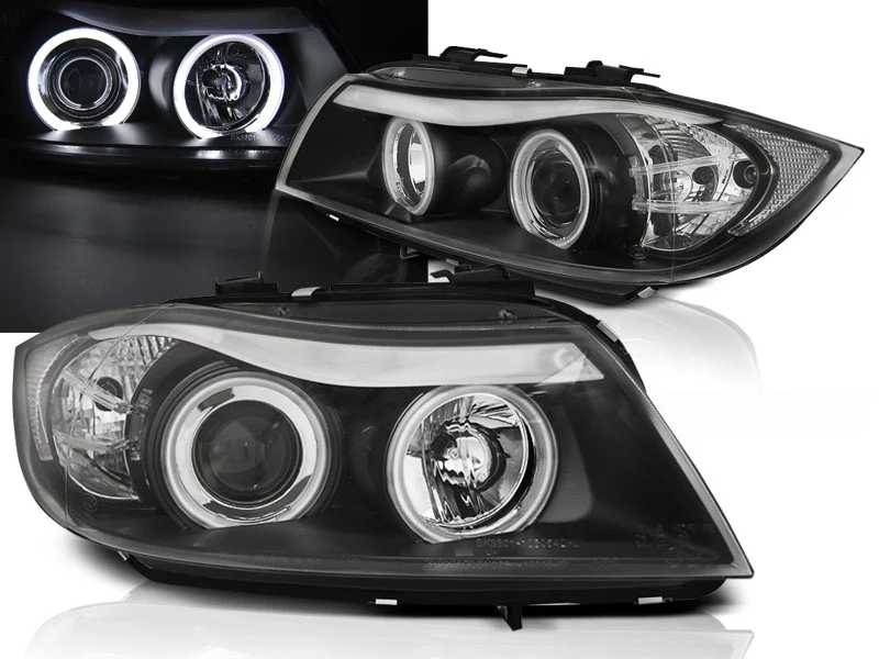 Faros Delanteros Angel Eyes Bmw E90/E91 03.05-08.08 Angel Eyes Ccfl Negro