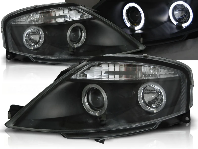 Faros Delanteros Angel Eyes Citroen C3 03.02-09 Fondo Negro