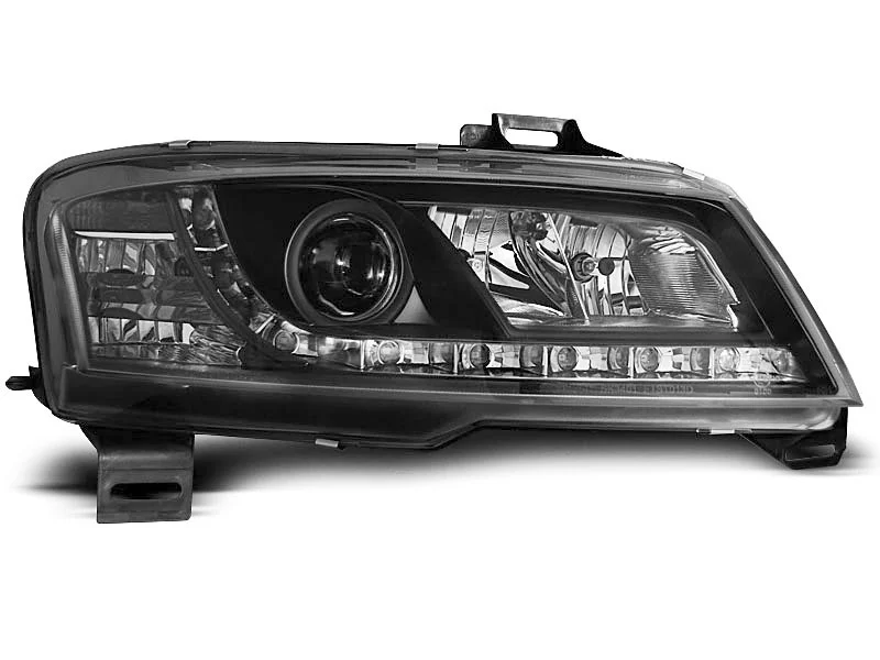 Fiat Stilo 3d 10.01-08 Faros Delanteros Luz Diurna Fondo Negro