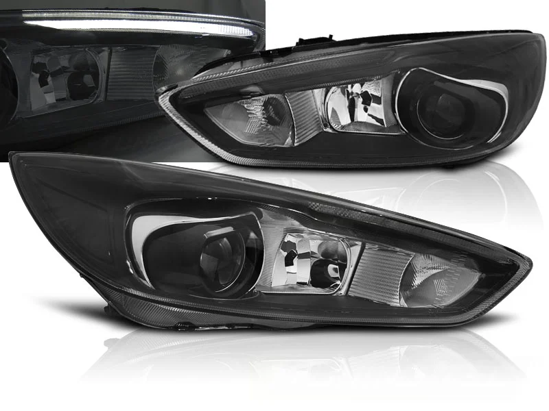 Faros Luz Diurna Ford Focus Mk3 14- Negro Led Drl