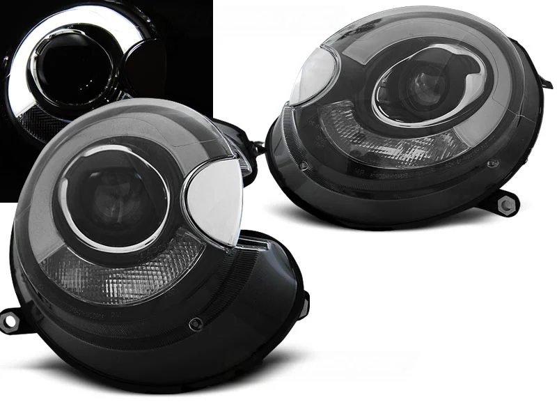 Faros Delanteros Luz Diurna Bmw Mini (Cooper) 06-14 Tube Light Negro