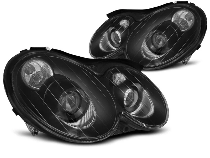 Faros Delanteros Mercedes Clk W209 03-10 Negro