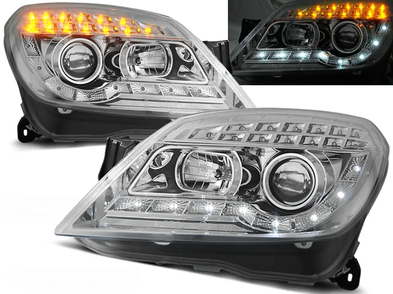 Faros Delanteros Luz Diurna Opel Astra H 03.04-10 Cromados