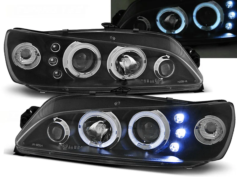 Faros Delanteros Angel Eyes Peugeot 306 05.97-03.01 Fondo Negro
