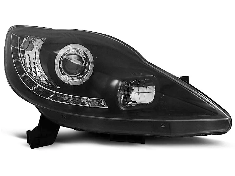 Peugeot 107 05-11 Faros Delanteros Luz Diurna Fondo Negro