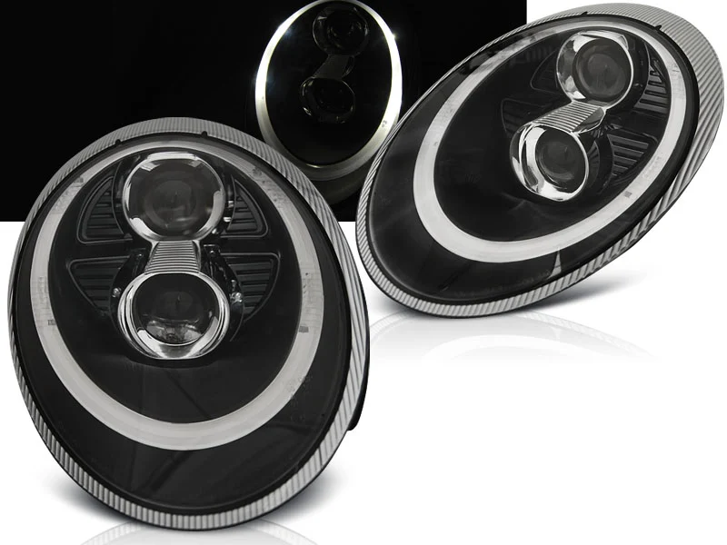 Faros Delanteros Luz Diurna Porsche 911 (997) 04-09 Negro Tube Light Hid Xenon
