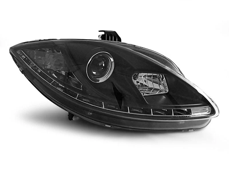 Seat Leon Altea Toledo 06.05-09 Faros Delanteros Luz Diurna Fondo Negro