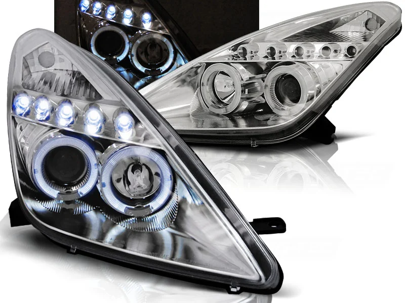 Faros Delanteros Angel Eyes Toyota Celica T230 99-05 Cromados