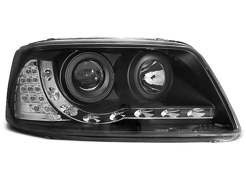 Vw T5 04.03-08.09 Faros Delanteros Luz Diurna Fondo Negro
