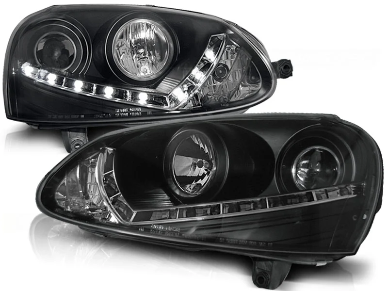 Vw Golf 5 03-08 Xenon D2s Faros Delanteros Luz Diurna Fondo Negro