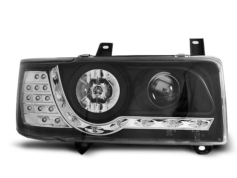 Vw T4 90-03.03 Transporter Faros Delanteros Luz Diurna Fondo Negro Led Indication