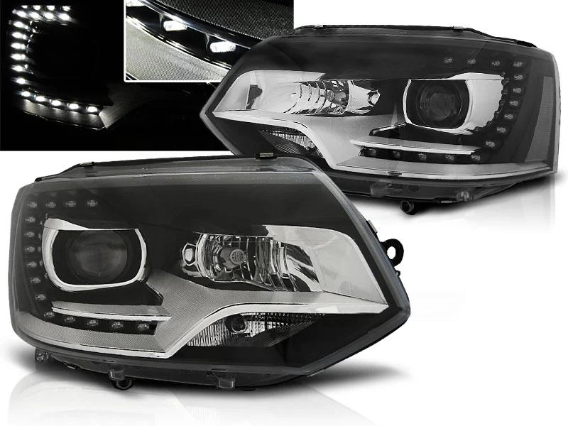 Faros Delanteros Luz Diurna Vw T5 2010-15 Tru Drl Ece-R87 Xenon Look