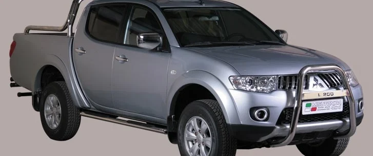 Defensa Delantera Acero Inox Mitsubishi L 200 D.C./Club Cab 10>