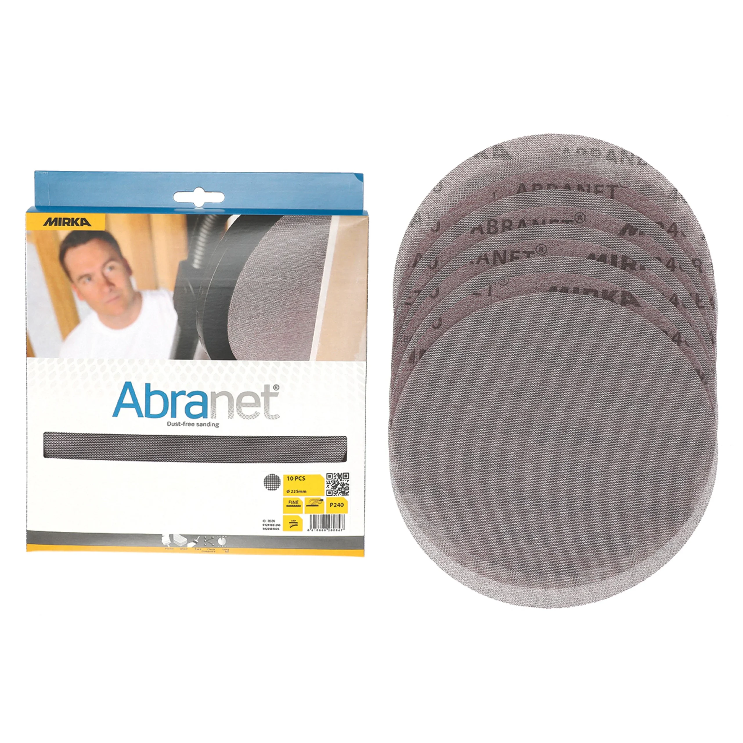 MIRKA Abranet Discos de lijado 225mm