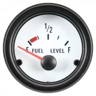 Reloj Fondo Blanco Nivel Combustible 52mm