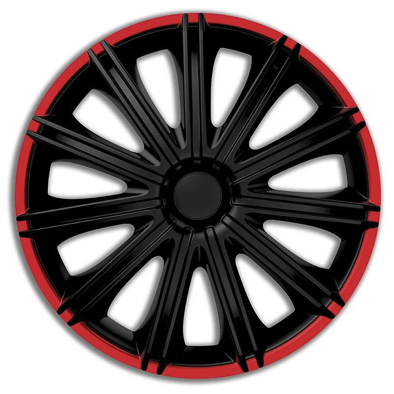 Juego De Tapacubos Nero R 14-Pulgadas Negro/Rojo Autostyle