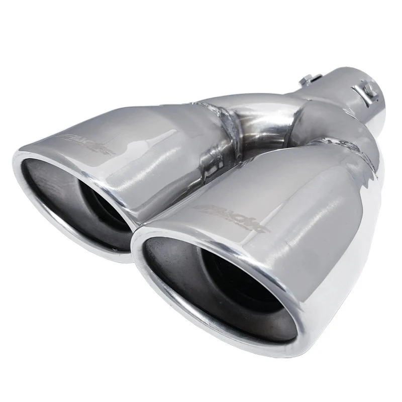 Cola De Escape Simoni Racing Double Oval/Slanting Inox - 167x67xl220mm - Installation 37->68mm - Left