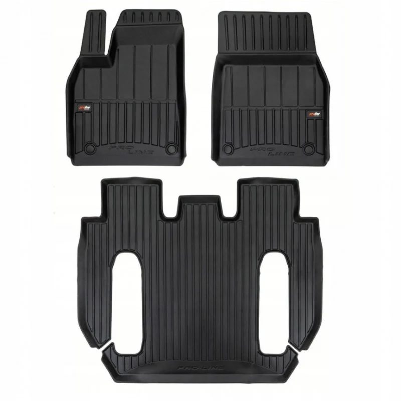 Alfombrillas 3D goma para Tesla Model X (2022-), 6 plazas restyling