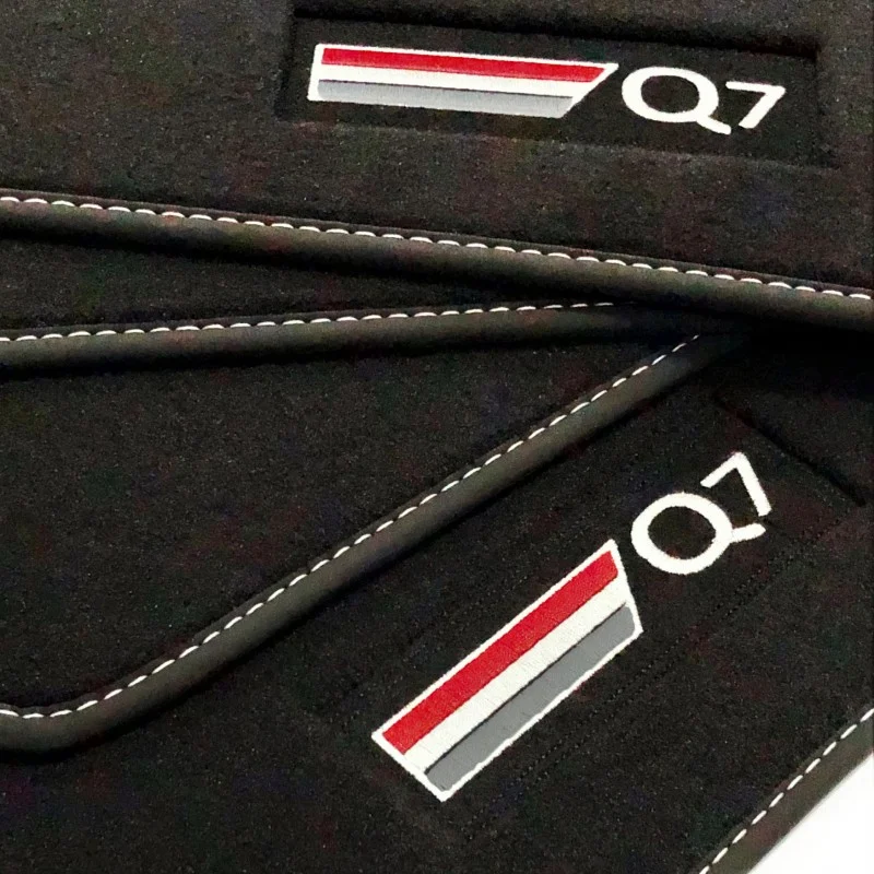 Alfombrillas Audi Q7 4M 7 plazas (2015 - actualidad) Velour logo