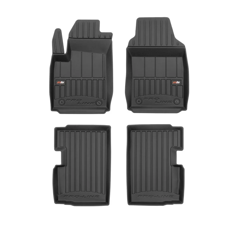Alfombrillas de cubeta 3D en goma para Fiat 500 (desde 2007)
