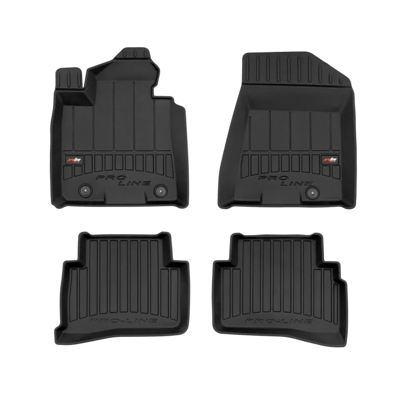 Alfombrillas de cubeta 3D en goma para Hyundai Tucson III (2015-2020) con tensor de cinturón detrás del asiento del conductor