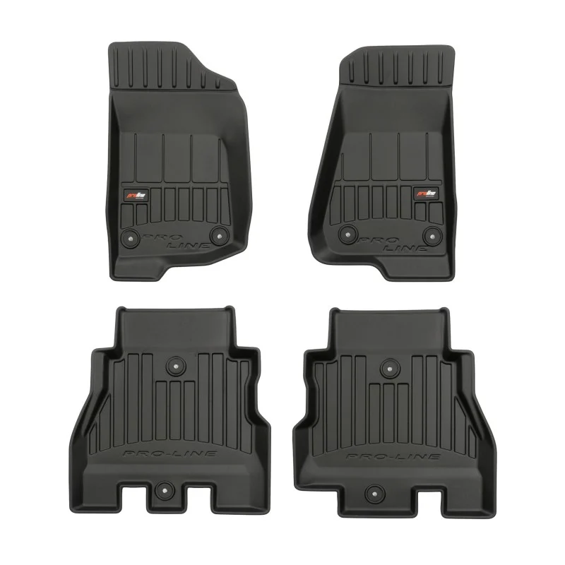 Alfombrillas de cubeta 3D en goma para Jeep Wrangler IV (desde 2017)