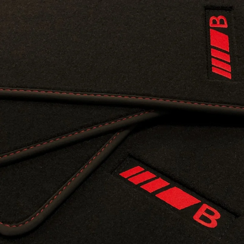 Alfombrillas Mercedes Clase-B W246 (2011 - 2018) Velour redline