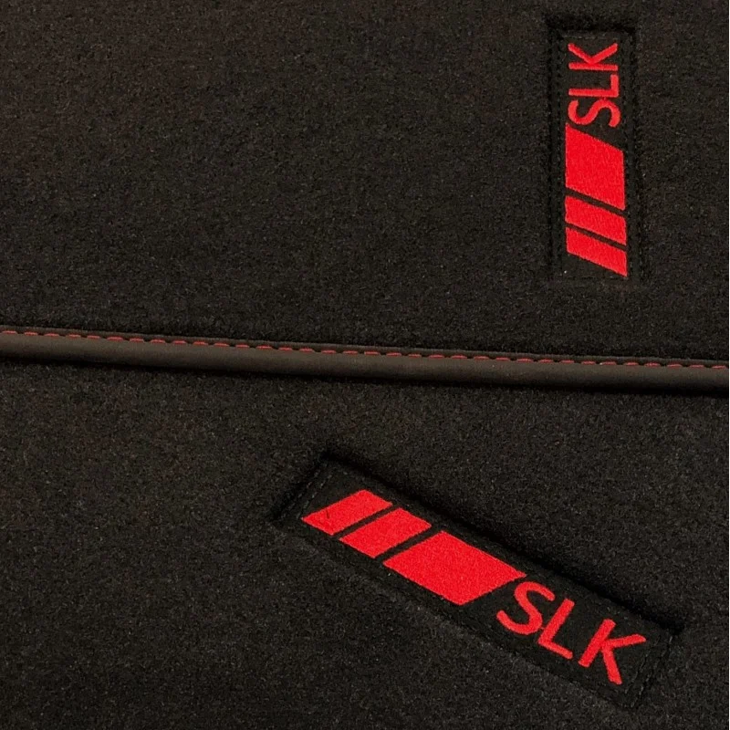 Alfombrillas Mercedes SLK R172 (2011 - actualidad) Velour redline