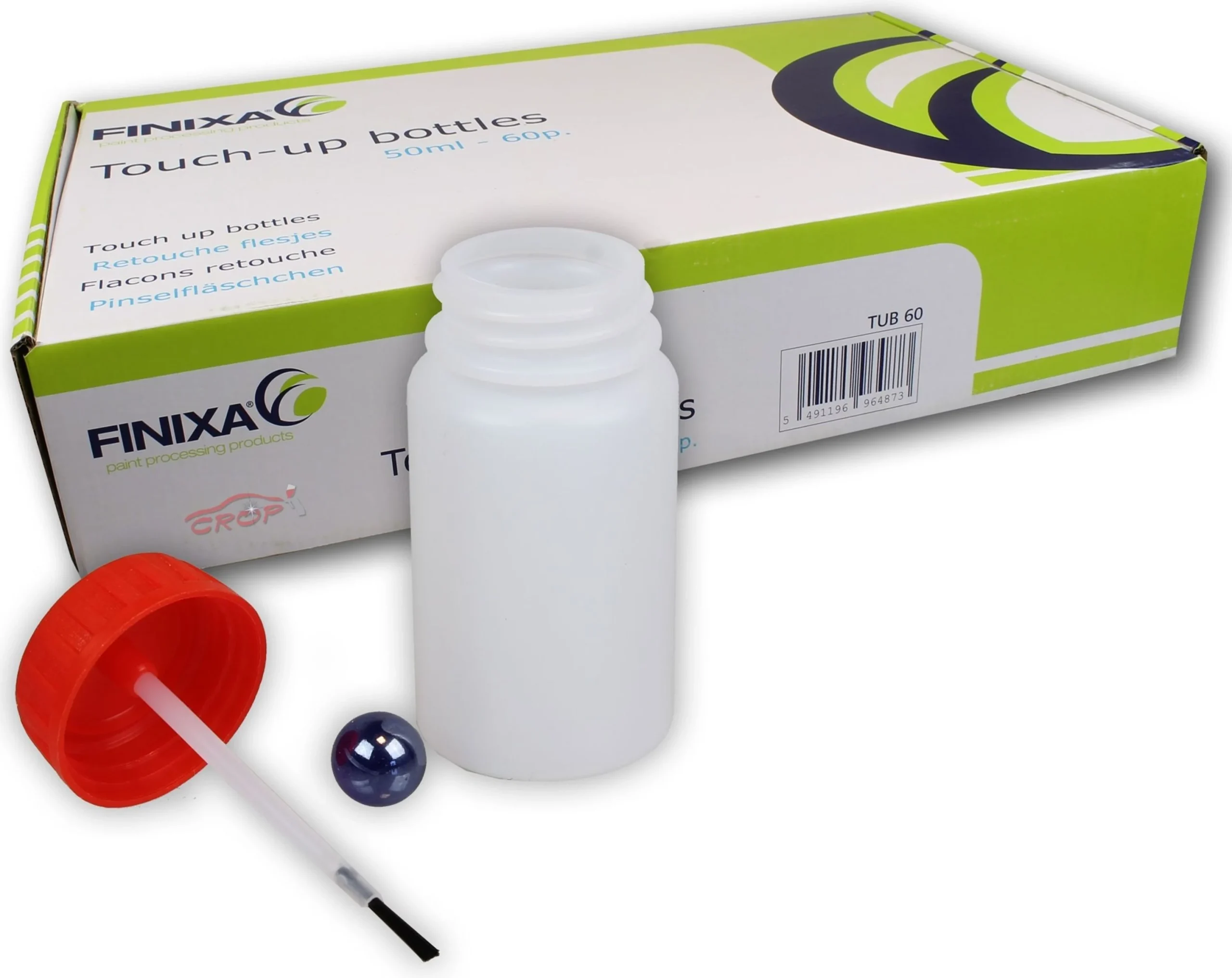 FINIXA Botellas Tipple con cepillo y bola - 60 piezas
