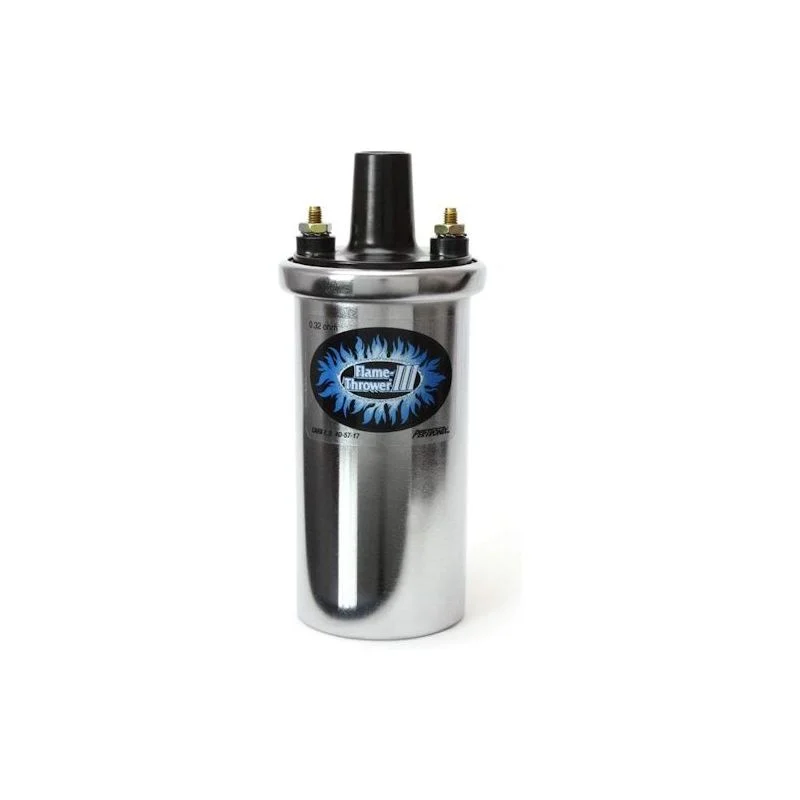 Bobina de encendido Pertronix de 0,32 ohmios, cromada, 64-73