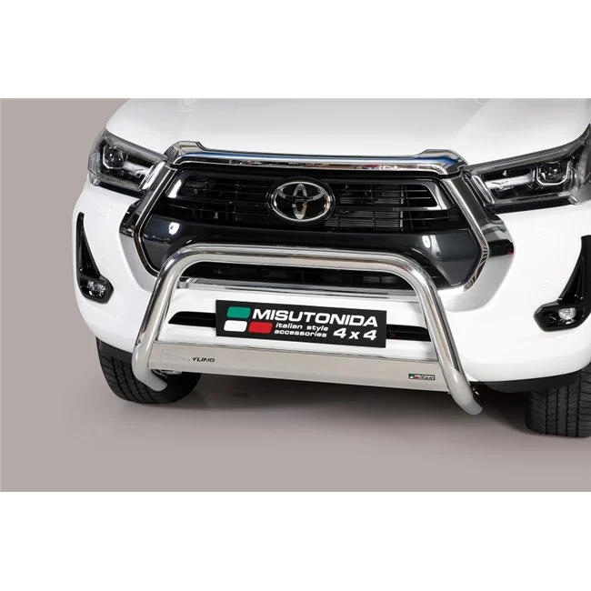 Defensa delantera acero inox TOYOTA Hi Lux 2021> ø 63mm Homologacion CEE - Misutonida