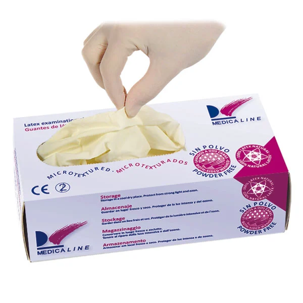 Caja 100 Guantes De Latex Natural Talla L Proteccion Manos