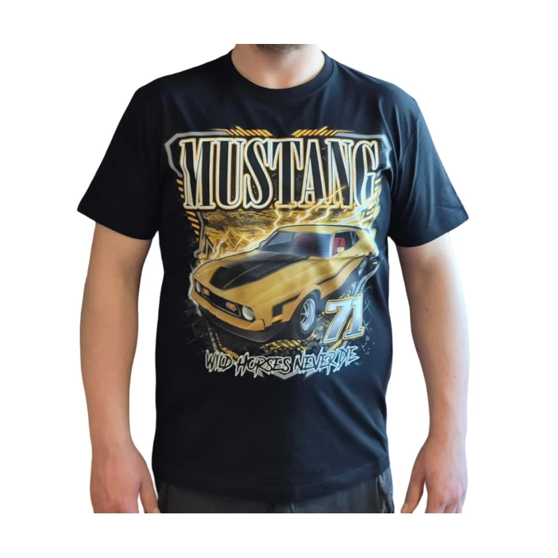 Camiseta Ford Mustang "Caballos Salvajes" de 1971