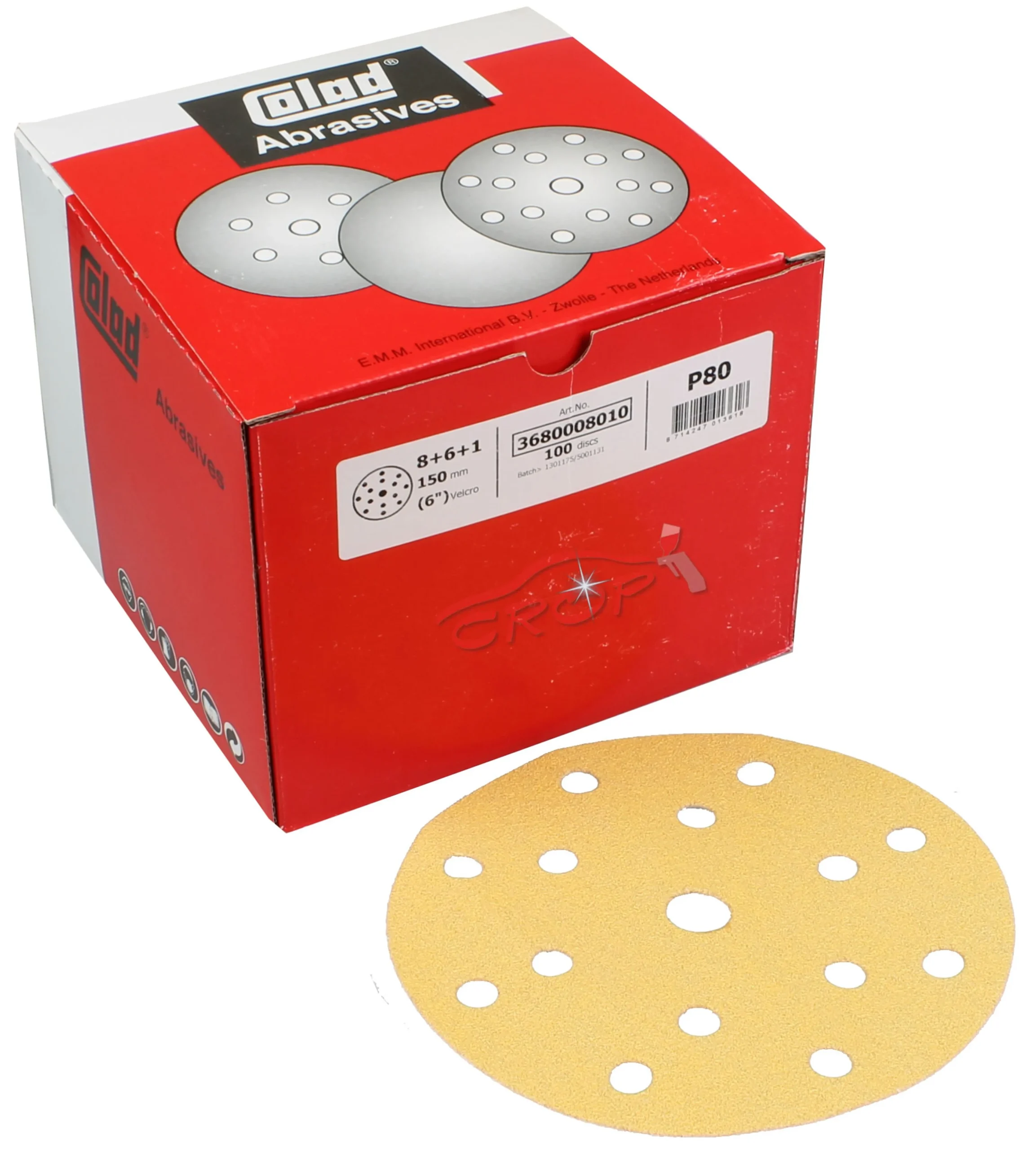COLAD Discos de lija 150mm - 15 agujeros - Premium