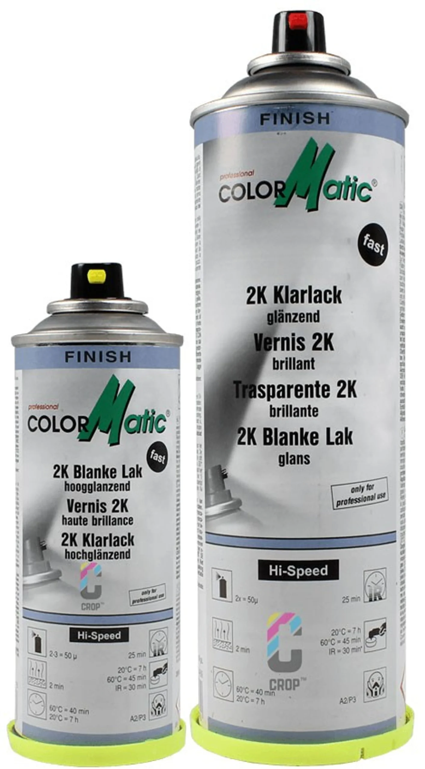 Colormatic 2K Pintura Transparente de Alto brillo en Aerosol