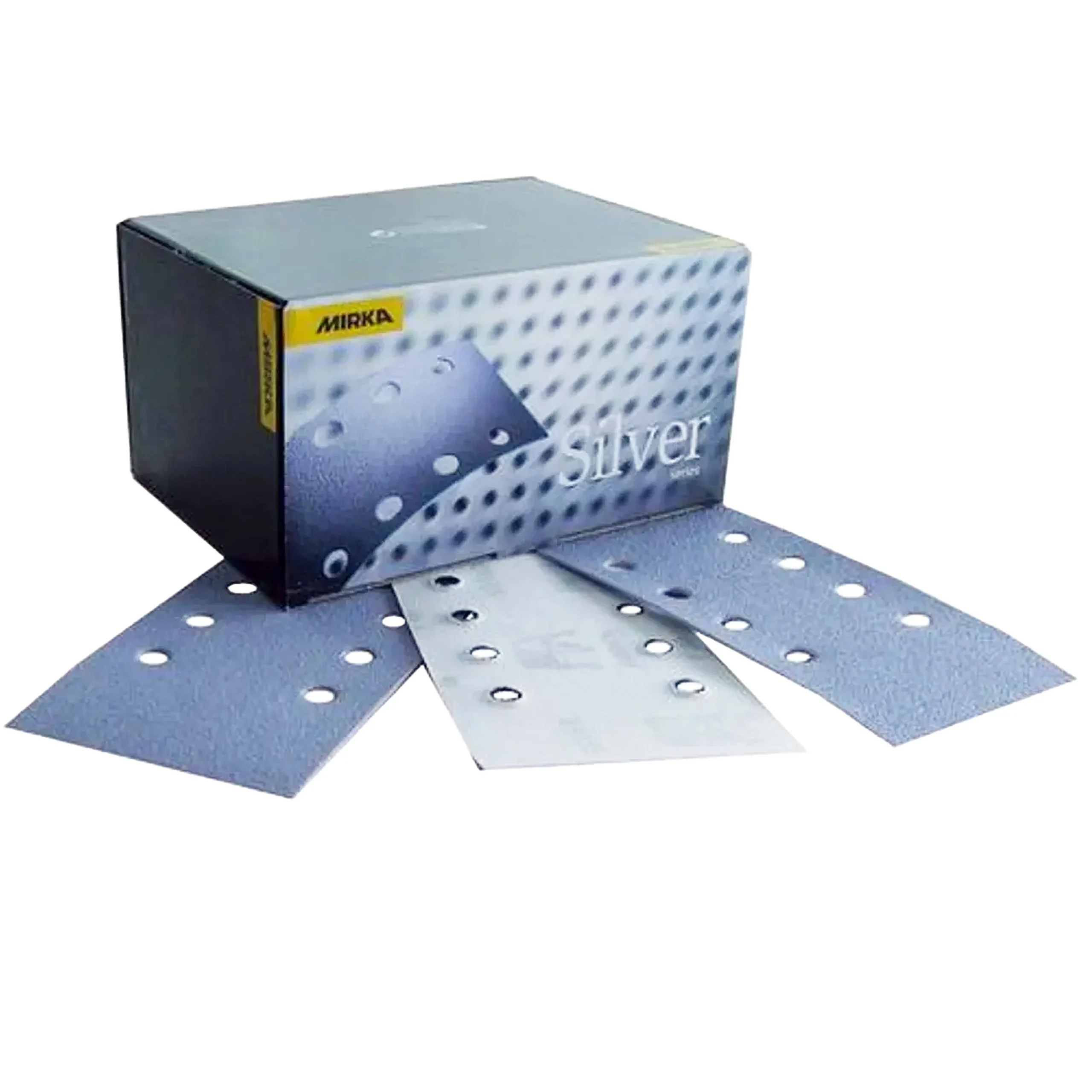 MIRKA Q-Silver Tiras de lijado 81x133 mm con 8 agujeros