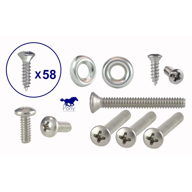 Juego de tornillos del tapizado del asiento abatible, Fastback 65-70