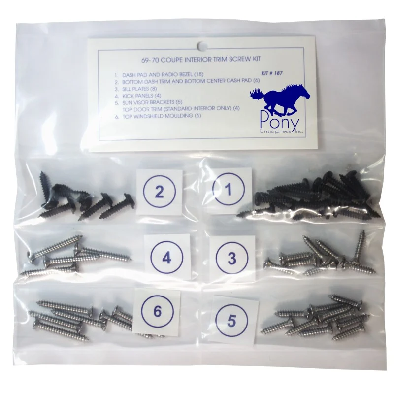 kit tornilleria interior coupe 69-70