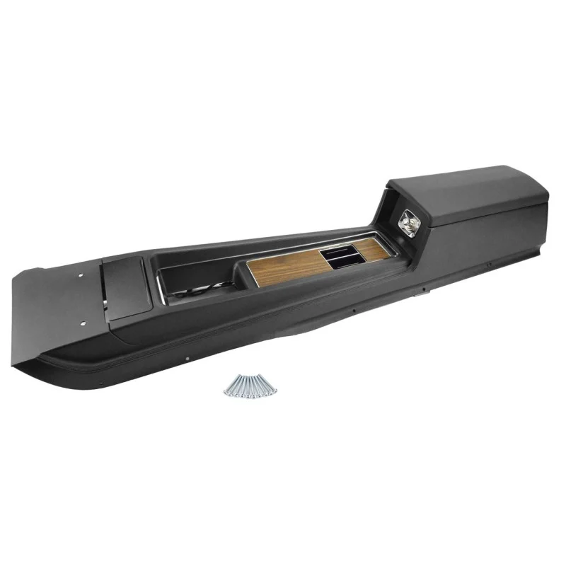 Consola central de lujo con molduras de madera, transmisión manual 69